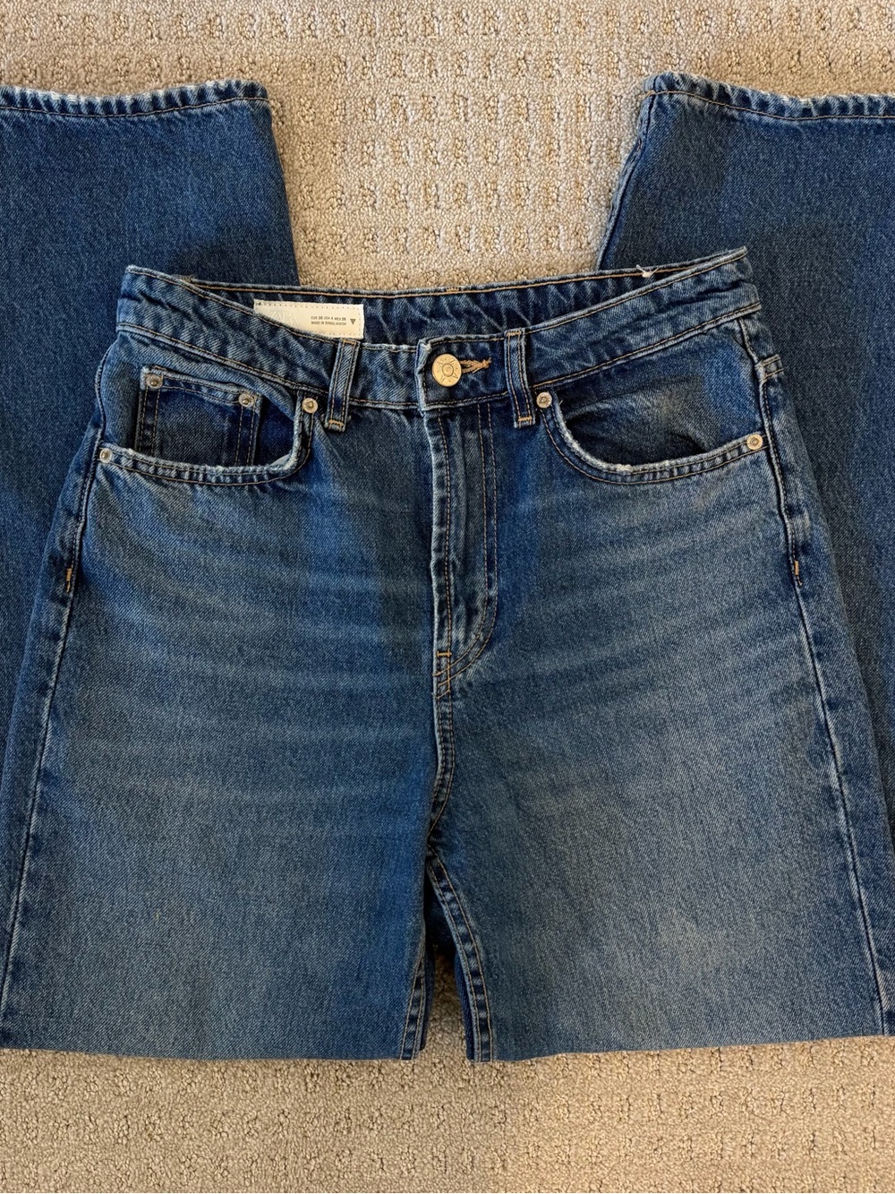 Zara Women's Mid-Blue Mom/Straight Jeans - Picture 3 of 7